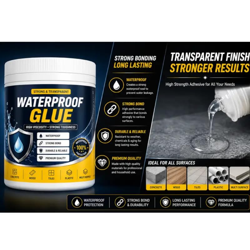 Transparent waterproof glue