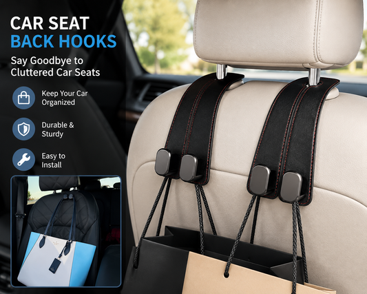 Car Hooks for Headrest (Pack of 2)