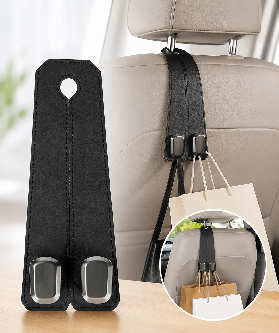 Car Hooks for Headrest (Pack of 2)