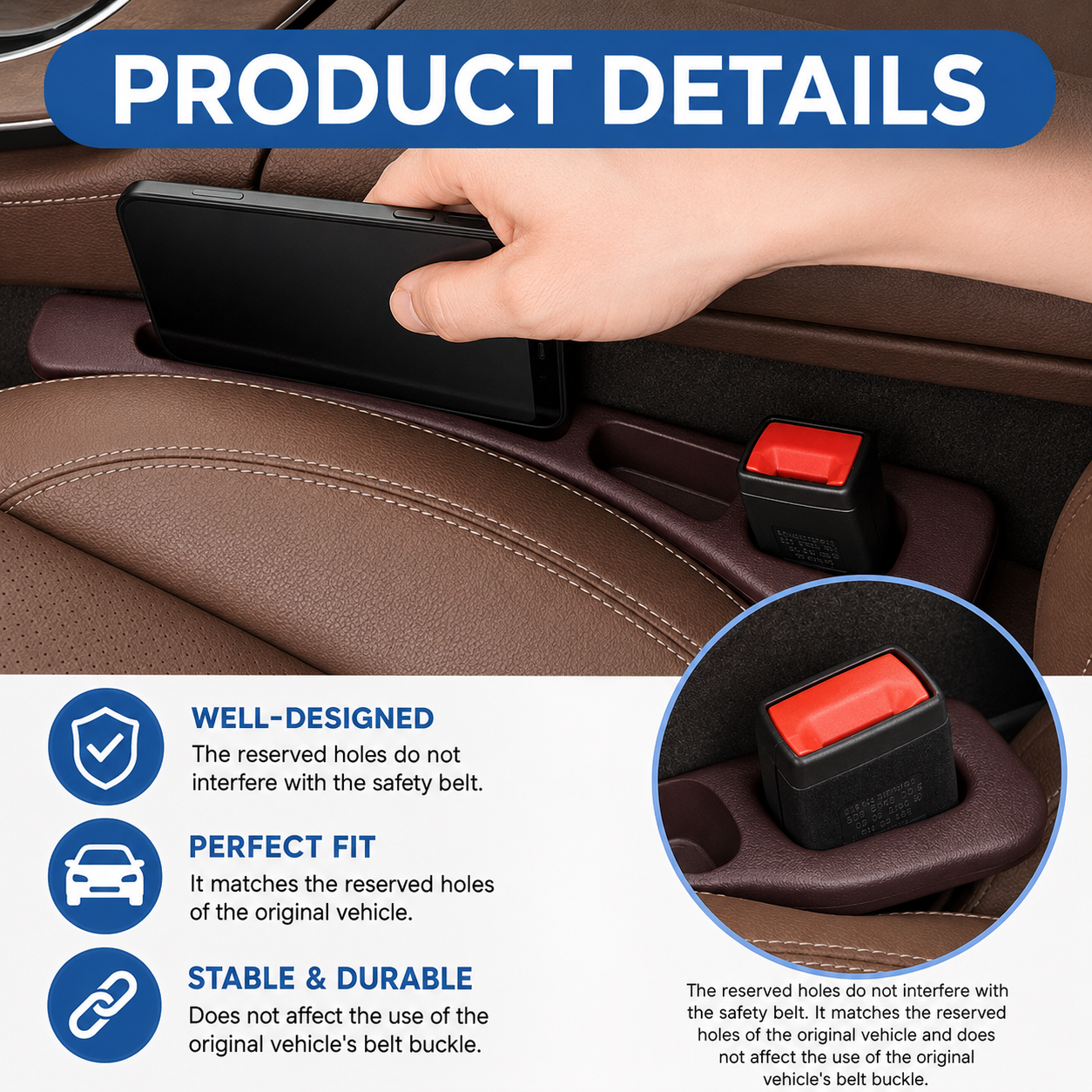 Car Seat Gap Filler(pack of 2)