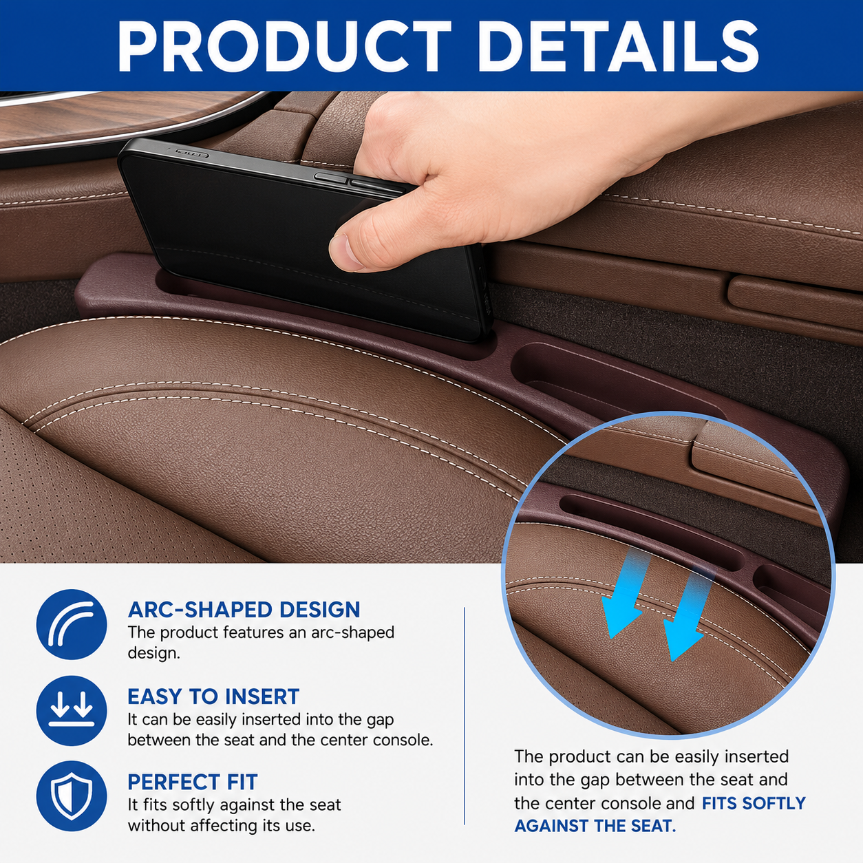 Car Seat Gap Filler(pack of 2)