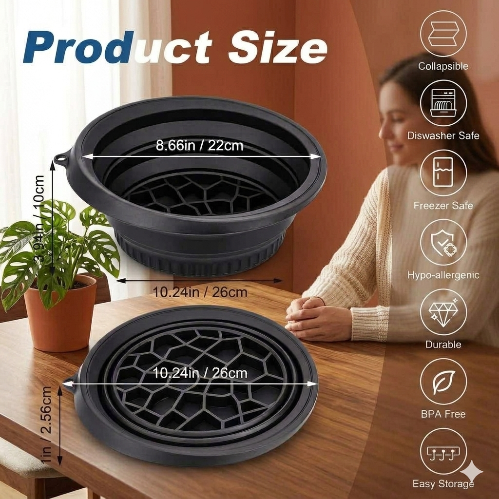Face Bowl for Ice with Built in Ice Tray